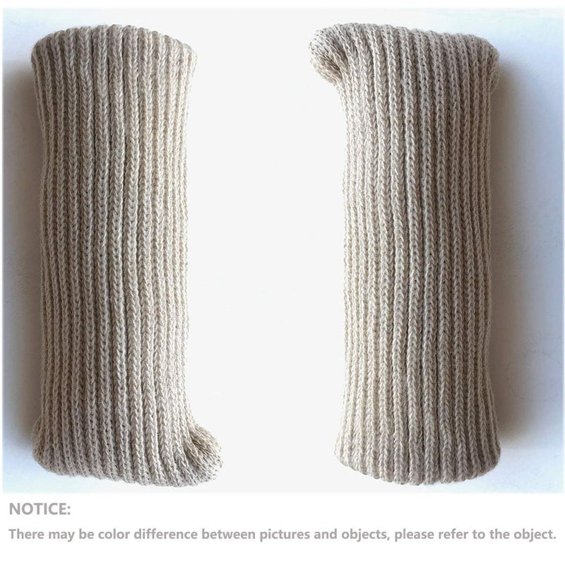 OEEKOI 24 PCS Furniture Leg Knitted Furniture Protector - Chair Leg Floor Protectors for Avoid Scratches  Furniture Leg Socks for Moving Easily and Reduce Noise  Beige - Image 5